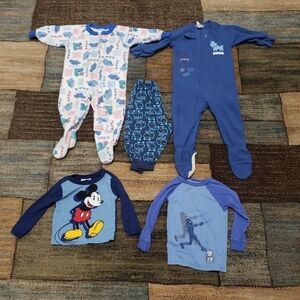 Baby boys size 18M winter pajama clothing bundle of 5